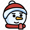 snowman, smiley, emoji, xmas, christmas, winter, snow