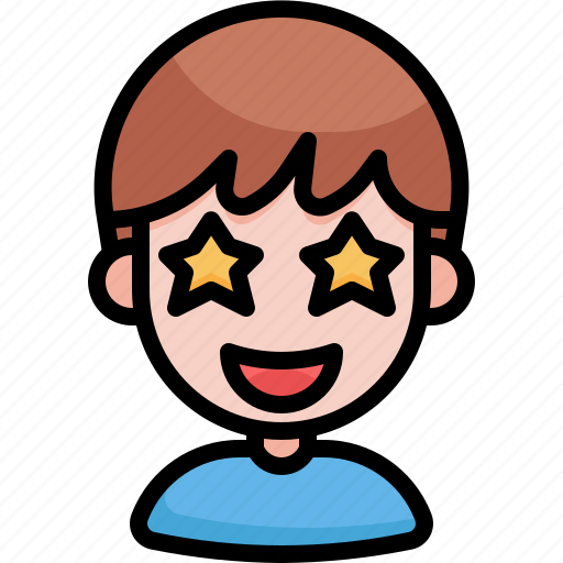 Star, eyes, emoji, emoticon, emotion, feeling, expression icon - Download on Iconfinder