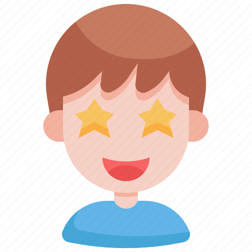 Star, eyes, emoji, emoticon, emotion, feeling, expression icon - Download on Iconfinder