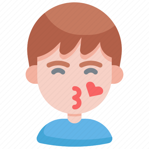 Kissing, kiss, emoji, emoticon, emotion, feeling, expression icon - Download on Iconfinder
