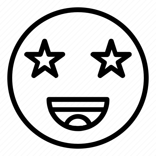 Emoji, emoticon, happy, expression, idolize icon - Download on Iconfinder