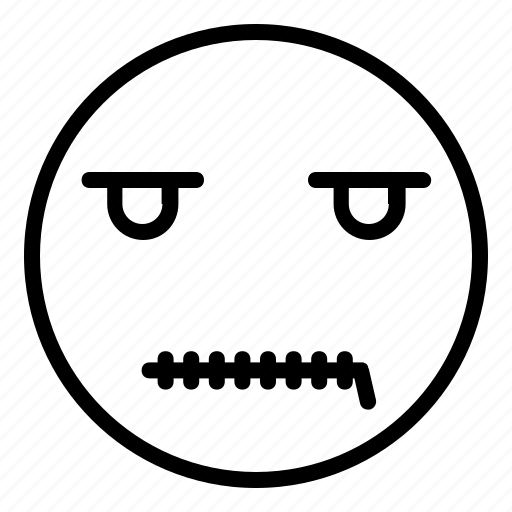 Emoji, emoticon, expression, face, shut up icon - Download on Iconfinder