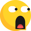 emoji, expression, glared, shocked, surprised
