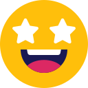 emoji, excited, stars