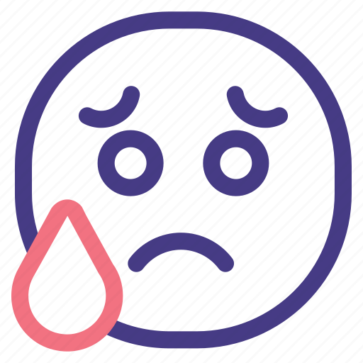 Emoji, emoticon, smileys, emoticons, feelings, mood, anxious icon - Download on Iconfinder
