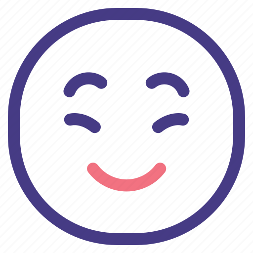 Emoji, emoticon, smileys, emoticons, feelings, mood, blushing icon - Download on Iconfinder