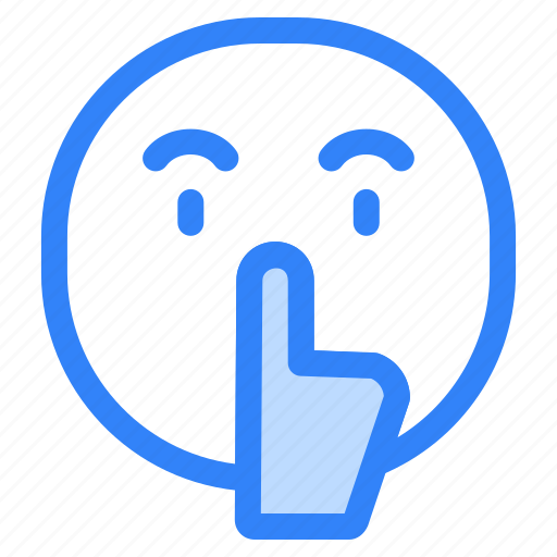 Emoji, emoticon, smileys, emoticons, feelings, mood, shh icon - Download on Iconfinder