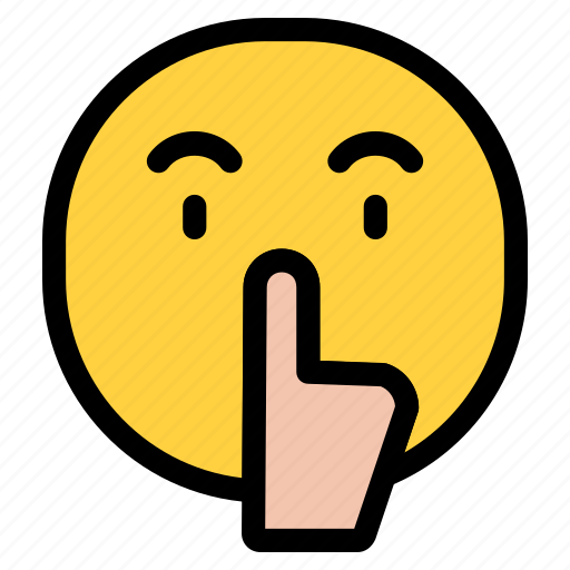 Emoji, emoticon, smileys, feelings, mood, shh, silent icon - Download on Iconfinder