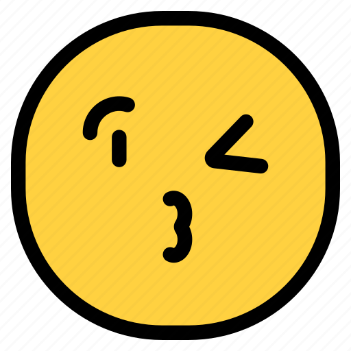 Emoji, emoticon, feelings, mood, wink, kiss, winking icon - Download on Iconfinder