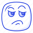 jealous, disgusted, frown, emoji, emoticon, emotion, expression