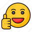 like, emoji, thumbs, up, smile, happy, emoticon, emotion 