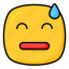 embarrassed, guilty, worried, emoji, emotion, expression, feeling 
