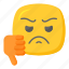 dislike, thumbs, down, hate, hatred, emoji, emoticon, emotion 