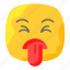 disgusted, unhappy, tongue, out, emoji, expression, feeling, emotion 