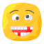 dumb, exhausted, funny, emoji, emotion, emoticon, face 