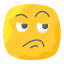 jealous, disgusted, frown, emoji, emoticon, emotion, expression 