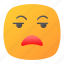 irritated, unamused, emoji, expression, feeling, emotion, emoticon 
