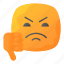dislike, thumbs, down, hate, unhappy, emoji, emoticon, emotion 