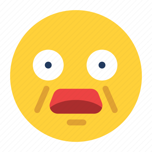 Emoji, emoticon, emotion, face, feeling, shock, surprised sticker - Download on Iconfinder