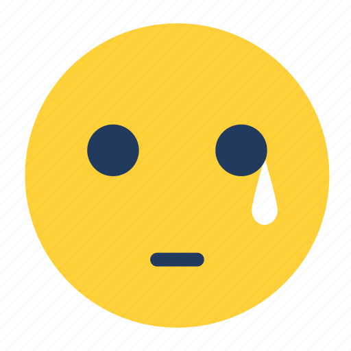 Cry, emoji, emoticon, emotion, face, feeling, sad sticker - Download on Iconfinder