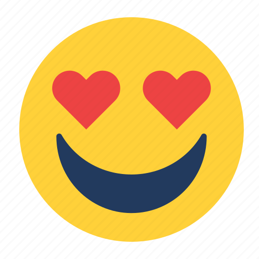 Emoji, emoticon, emotion, face, falling in love, feeling, love sticker - Download on Iconfinder