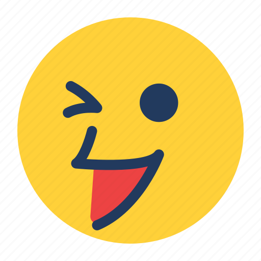 Emoji, emoticon, emotion, face, feeling, playful, smile sticker - Download on Iconfinder