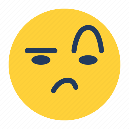 Emoji, emoticon, emotion, face, feeling, uncertain sticker - Download on Iconfinder