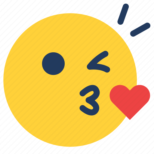 Emoji, emoticon, emotion, face, feeling, kiss, love sticker - Download on Iconfinder