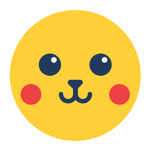 Cartoon, emoji, emoticon, emotion, face, feeling, pika sticker - Download on Iconfinder
