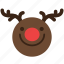 christmas, emoji, emoticon, emotion, face, feeling, reindeer 