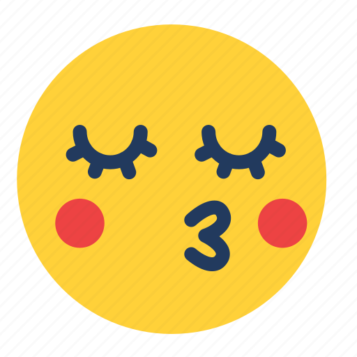 Emoji, emoticon, emotion, face, feeling, flirt, kiss sticker - Download on Iconfinder