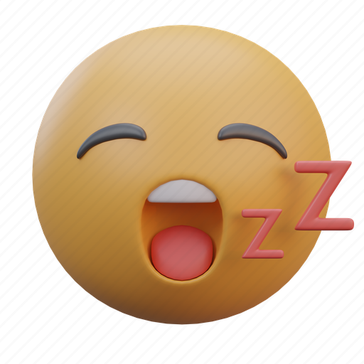 Emoji, emotion, face, sleep, emoticon, facial, mood 3D illustration - Download on Iconfinder