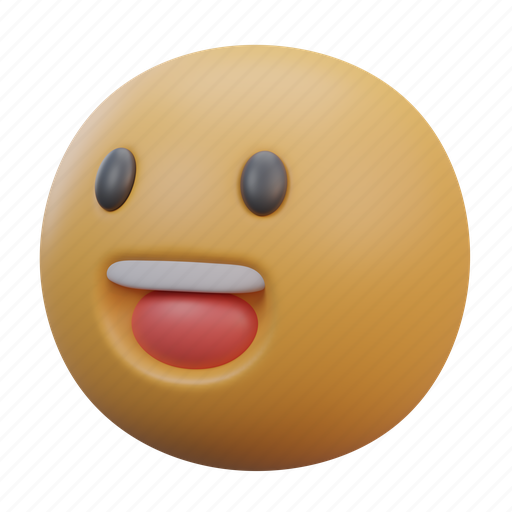 Emoticon, happy, emotion, emoji, face, smile, laugh 3D illustration - Download on Iconfinder