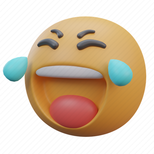 Emoticon, happy, emotion, emoji, face, smile, laugh 3D illustration - Download on Iconfinder