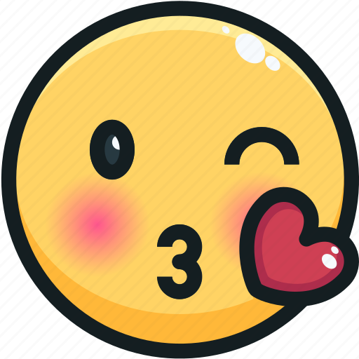 Emoji, emotion, emotional, face, kiss, love icon - Download on Iconfinder