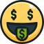 emoji, emotion, emotional, face, money 