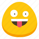 crazy, emoji, funny, tongue