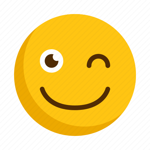 Blink, emoji, emoticon, expression, happy, smile, smiley icon - Download on Iconfinder