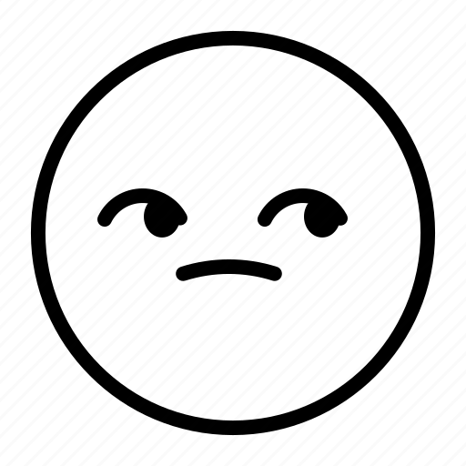 Bored, emoji, emotion, face, feeling icon - Download on Iconfinder