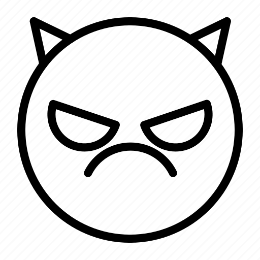 Devil, emoji, emotion, face, feeling icon - Download on Iconfinder