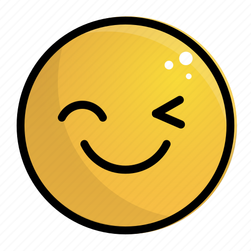 Emoji, emotion, face, feeling, smile, wink icon - Download on Iconfinder