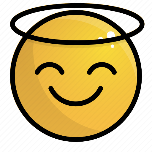 Emoji, emotion, face, feeling, halo icon - Download on Iconfinder