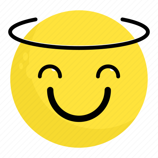 Emoji, face, feeling, halo, happy, saint, smile icon - Download on Iconfinder