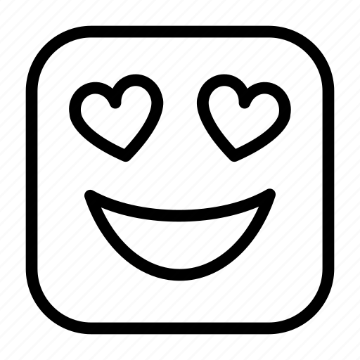 Emoji, emoticon, eyes, face, happy, shaped, smiley icon - Download on Iconfinder