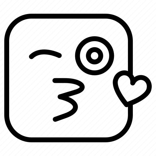 Emoji, emoticon, face, happy, kiss, smiley, throwing icon - Download on Iconfinder