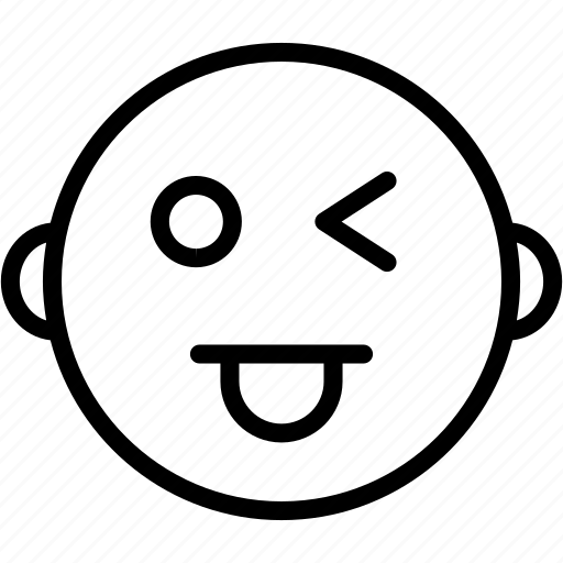 Emoticon, cheeky, expression, happy, smiley, wink icon - Download on Iconfinder