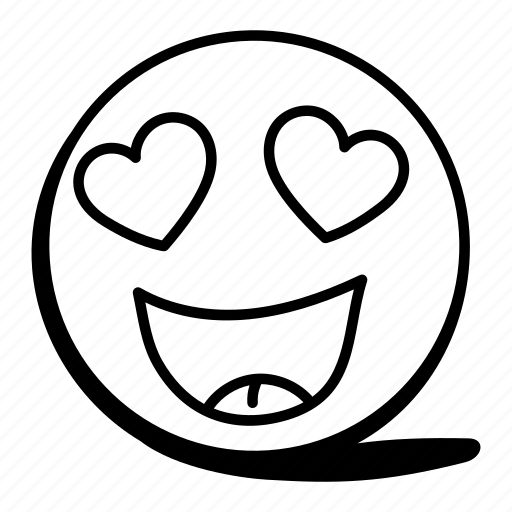 Emoji, emoticon, face expression, emotion, heart eyes smiley icon - Download on Iconfinder