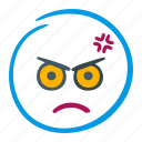 angry, enraged, furious, face, emoji, emotion, bubble