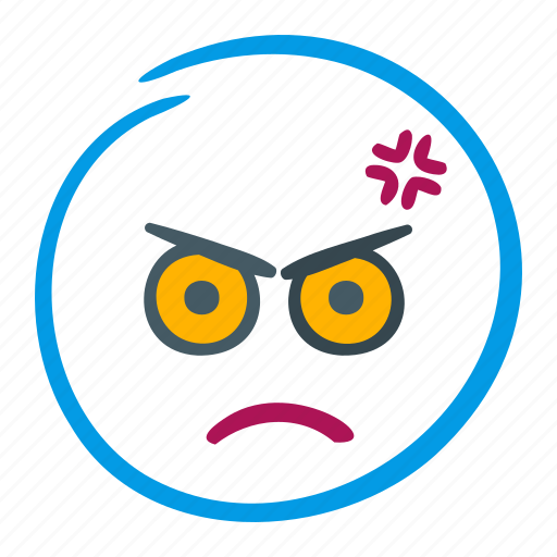 Angry, enraged, furious, face, emoji, emotion, bubble icon - Download on Iconfinder