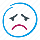 sad, unhappy, sorry, face, emoji, emotion, bubble